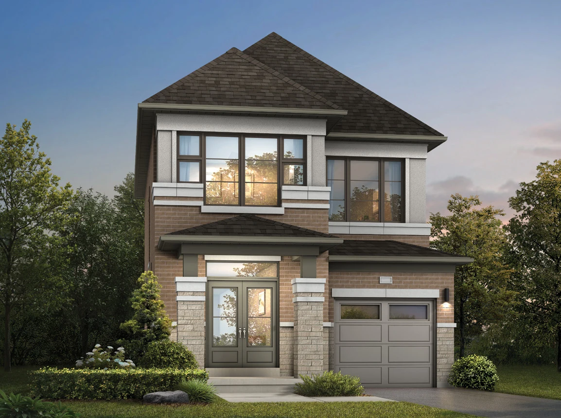 ARISTA Seatonville Brock elevation A — 30-foot detached home with single-car garage, artist's concept