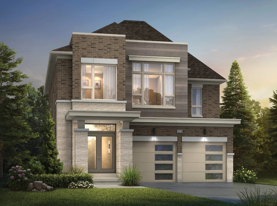 ARISTA Seatonville Amberlea elevation A — 36-foot detached home with double-car garage, artist's concept
